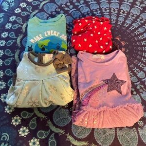 👸🏻👸🏻Girls bundle 1 romper  graphic t 1 acquaint marine Ls swing top 1  dress